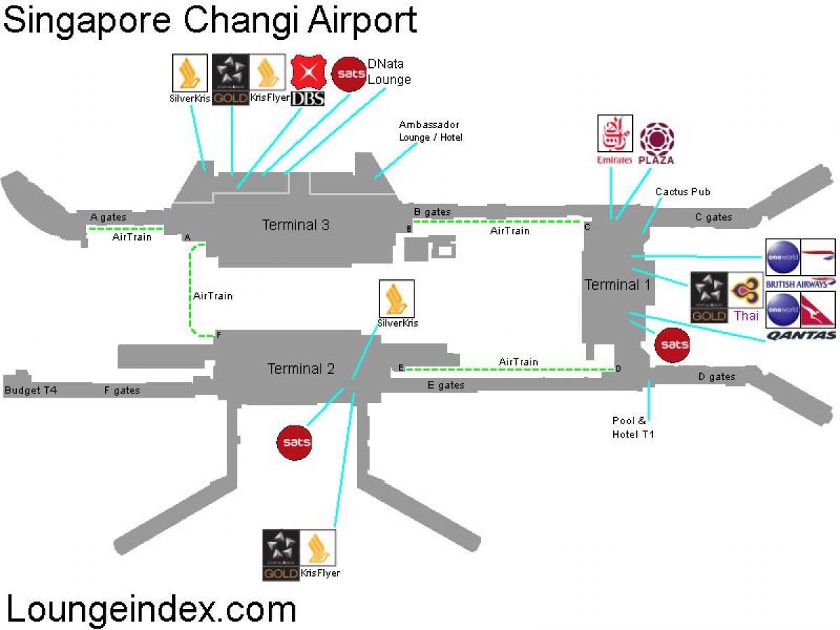 mapa de l'aeroport de Singapur