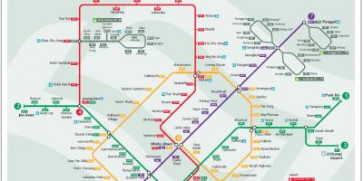 Lrt mapa de ruta Singapur
