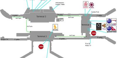 Mapa de l'aeroport de Singapur