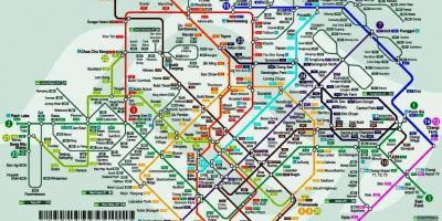 Mrt mapa de ruta Singapur
