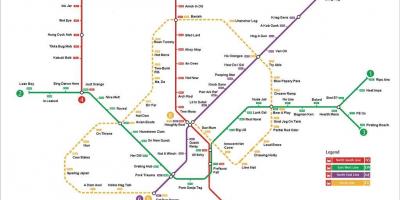 Mrt station mapa de Singapur