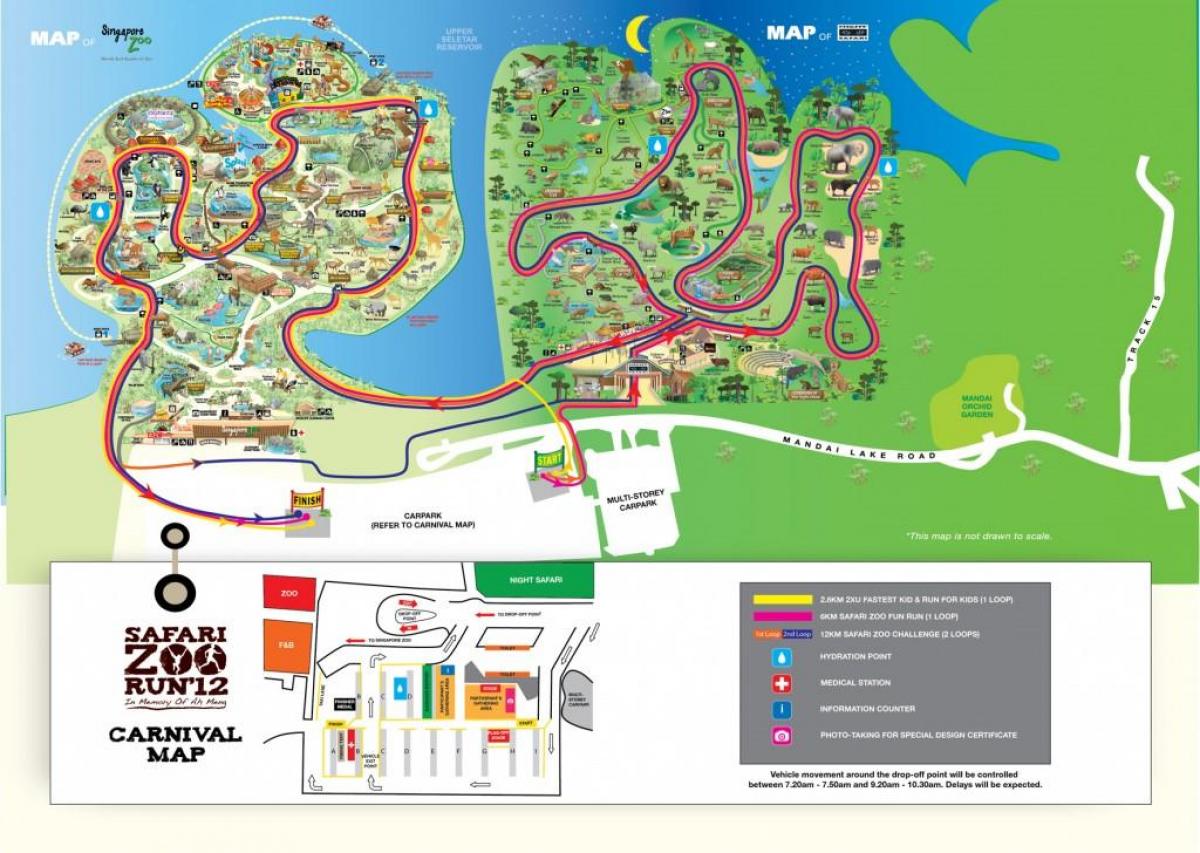mapa del parc zoològic de Singapur