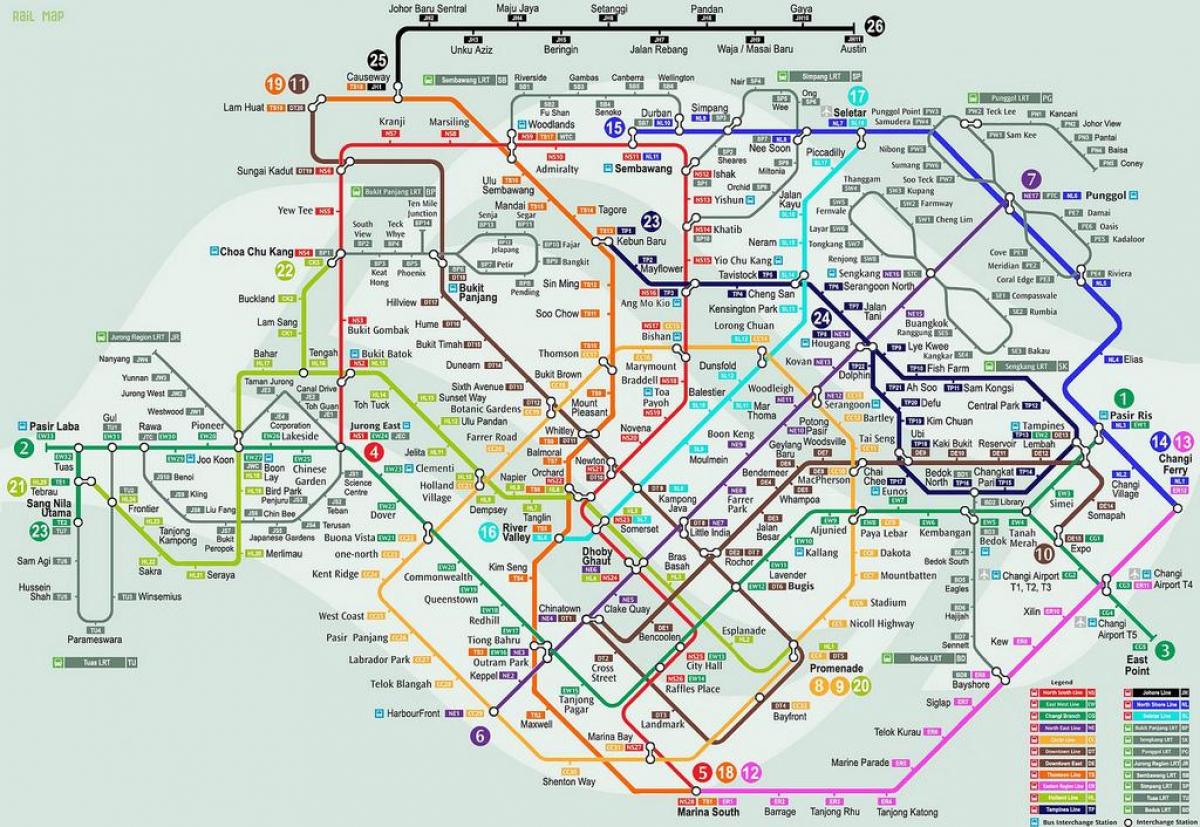 lrt mapa de Singapur
