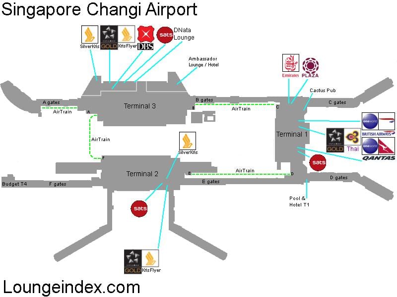 mapa de l'aeroport de Singapur