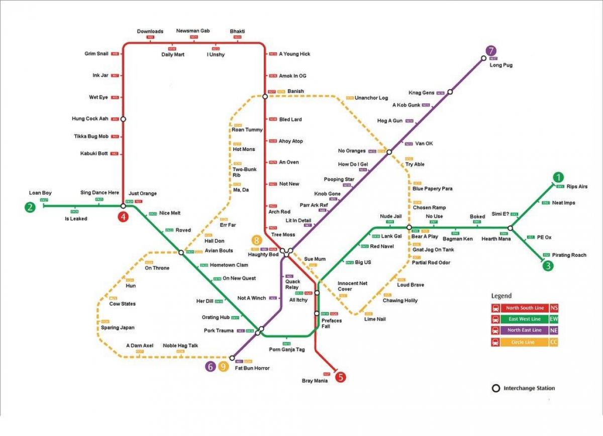 mrt station mapa de Singapur