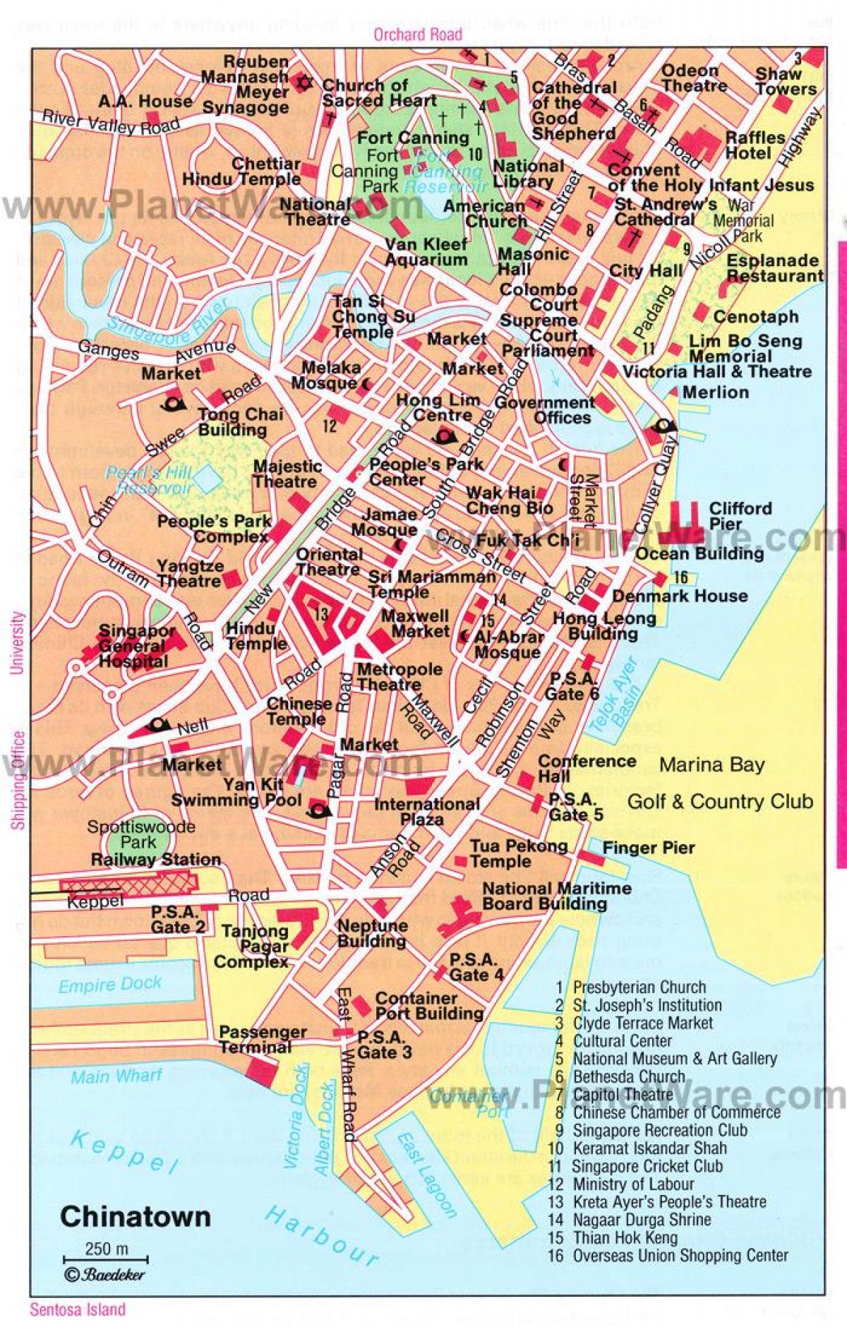 chinatown Singapur mapa