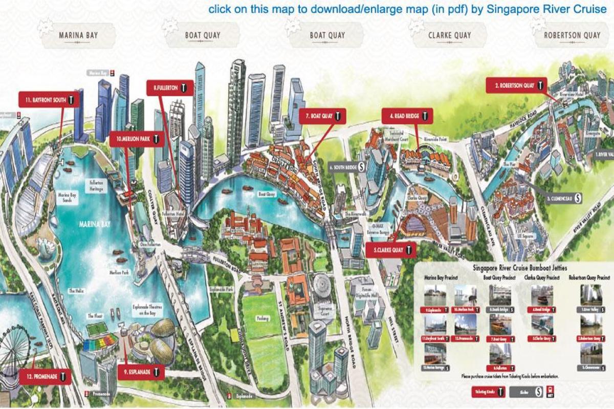 mapa de Singapur Creuer pel Riu