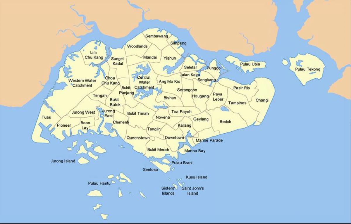 mapa de Singapur erp