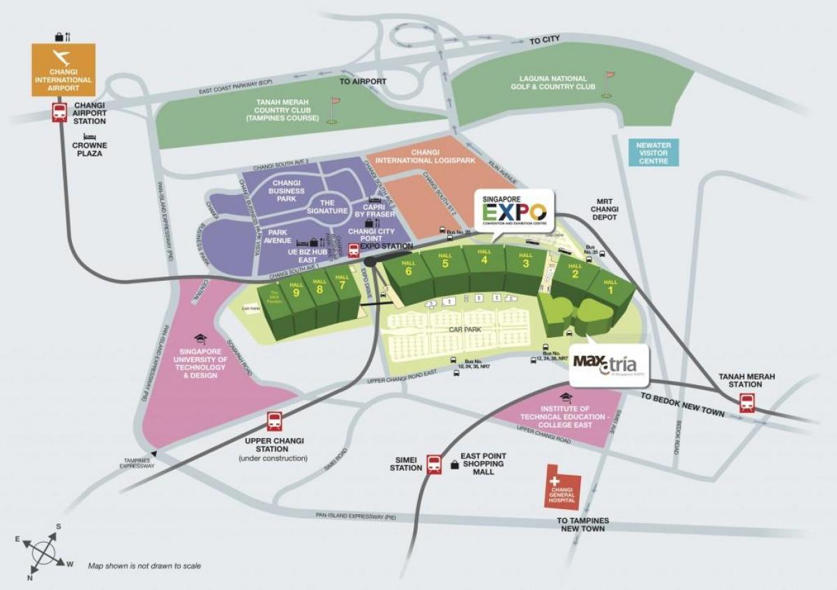 mapa de Singapur expo