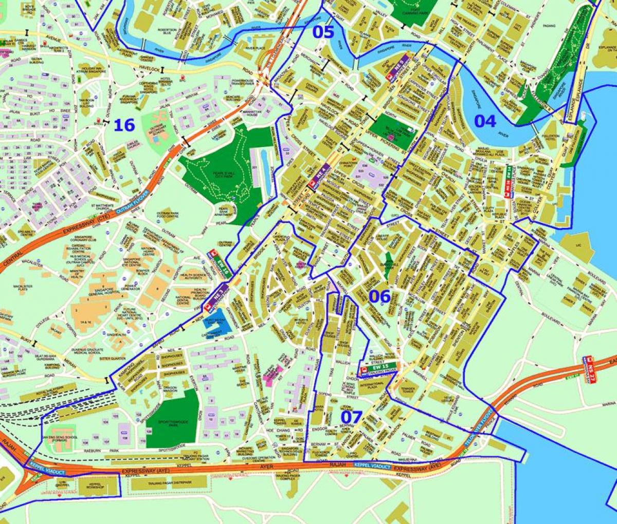 Singapur carrer directori mapa