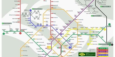 Singapur mrt línia mapa