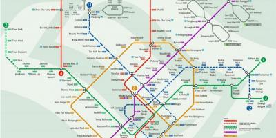Mtr estació mapa de Singapur