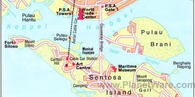 Mapa de llocs d'interès de Singapur