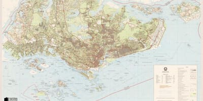 Mapa de Singapur topogràfic