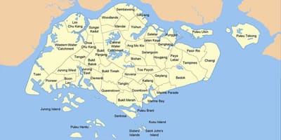 Mapa de Singapur país
