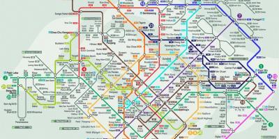 Mapa de Singapur transport